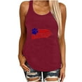 thumbnail image 1 of AnuirheiH American Flag Tank Tops for Women 4th of July Outfits Sleeveless Patriotic Shirts Women Sunflower Printing Round-Neck Sleeveless Shirt Casual Tank Tunic Tops Blouse, 1 of 5