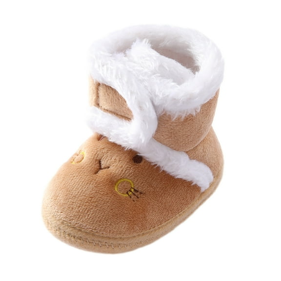 AnuirheiH Baby Winter Warm Snow Boots Plush Soft Sole Prewalker Non-Skid Boots For Toddler Boys Girls