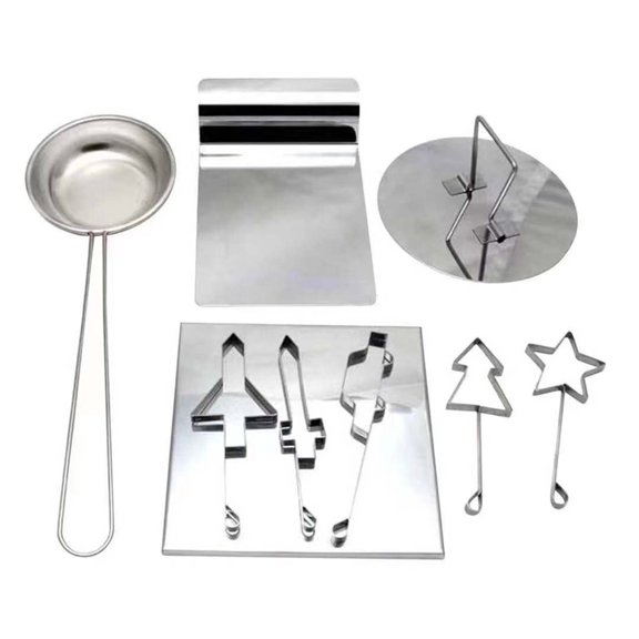 AnuirheiH Christmas Candy Molds Cookie Cutter Frame Stainless Steel Cookie Mold Sugar Sign Cookie Cutters Name Plate Cookie Cutter for Birthday Wedding Shower Cookies Fondant Decorations