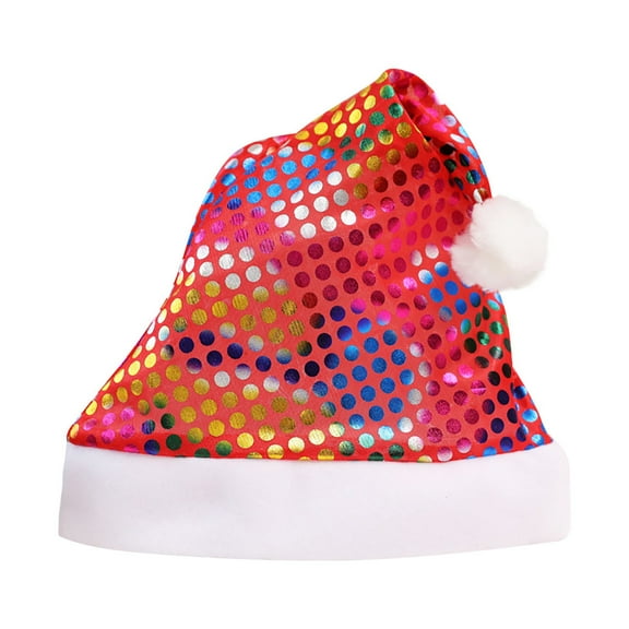 AnuirheiH Christmas Hat Children's Adult Decorations Gift High-Grade Double Plush Hat