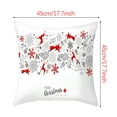 thumbnail image 1 of AnuirheiH Christmas Polyester Fiber Throw Pillow Covers 18 x 18 Inches,Xmas Cushion Cover Case Decorations Winter Holiday Party Pillow Customized Zipper Pillowcase Decor for Sofa,Bed,Couch, 1 of 2