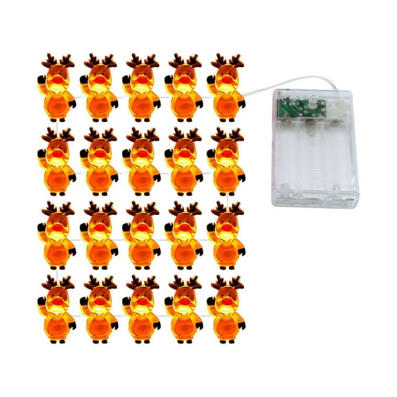 AnuirheiH Christmas String Lights Snowman Santa Claus Decoration Light String LED Copper Wire Light String