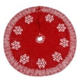 thumbnail image 1 of AnuirheiH Christmas Tree Skirt 47 Inches Knitting Snowflake Tree Skirt Tree Skirt Christmas Holiday Decoration Home Decorations Christmas Tree Decorations, 1 of 9