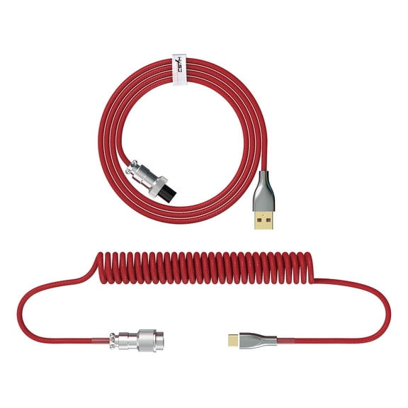 AnuirheiH Custom Coiled Type-C Cable for Gaming Keyboard, Double-Sleeved Mechanical Keyboard Cable , 1.5M Type-C to USB