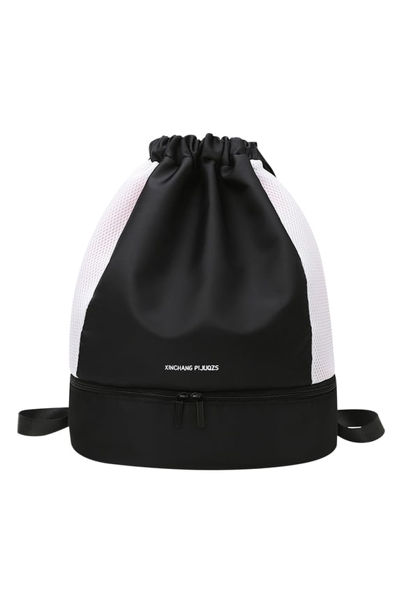 Dry Wet Separated Swimming Bag Portable Drawstring Backpack Waterproof Gym Sports Pool Beach Gear Bag