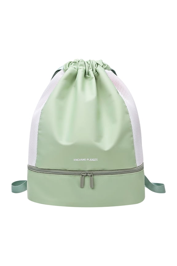Dry Wet Separated Swimming Bag Portable Drawstring Backpack Waterproof Gym Sports Pool Beach Gear Bag