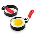 thumbnail image 1 of AnuirheiH Egg Ring, Egg Pancake Maker Mold, Stainless Steel Non Stick Circle Shaper Egg Rings, Kitchen Cooking Tool for Frying Egg Mcmuffin, Sandwiches, Egg Maker Molds, 1 of 3