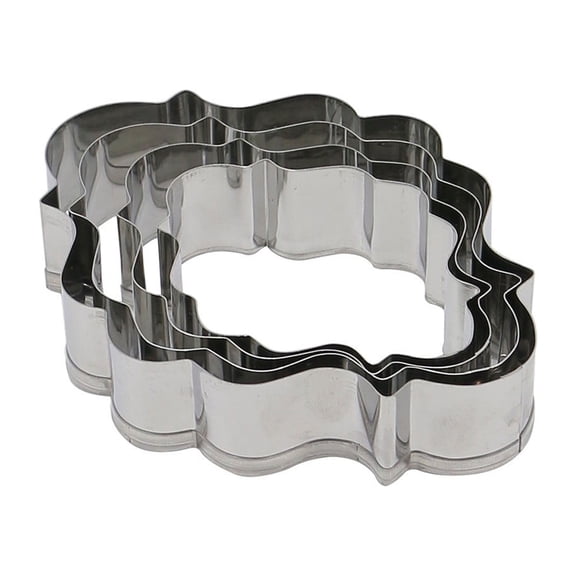 AnuirheiH Fancy Cookie Cutters Set of 4- Stainless Steel Fancy Cookie Cutter Fancy Biscuit Molds Fondant Cake Cookie Cutter Set Pastry Mold