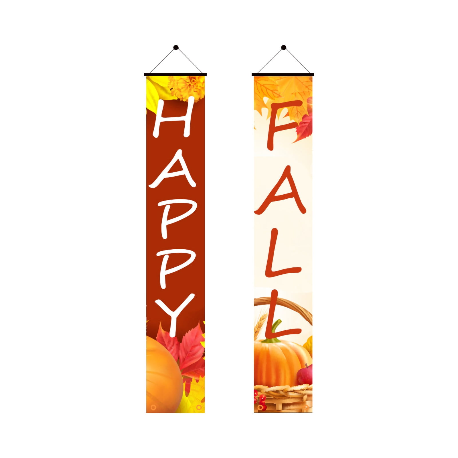AnuirheiH HAPPY FALL Hanging Banner Porch Sign Autumn Pumpkin Backdrop ...