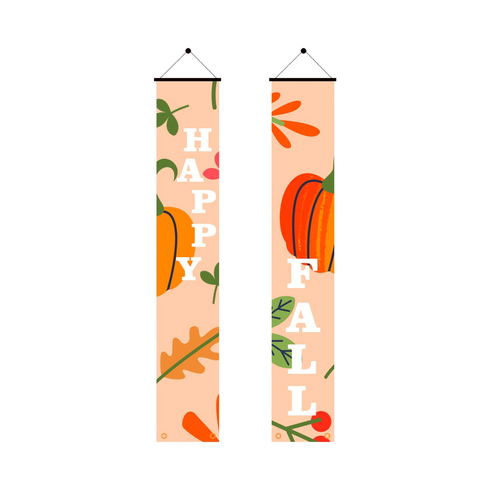 AnuirheiH HAPPY FALL Hanging Banner Porch Sign Autumn Pumpkin Backdrop Flag  Fall Harvest Welcome Banner for Indoor Outdoor Wall Door Decoration  Thanksgiving Party Decorations 70.8x12.2 