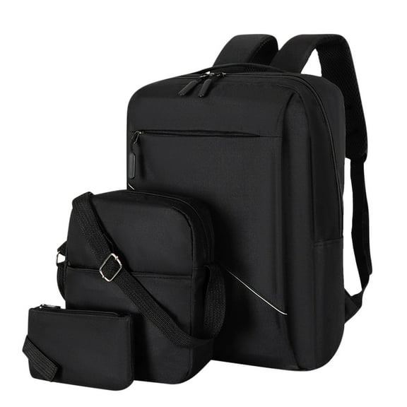 AnuirheiH Laptop Backpack Set of 3,15.6Inch Water Resistant Padded Computer Bag with USB Charging Port for Study Work, Durable Anti Theft College School Students Bookbag for Men Women Gifts