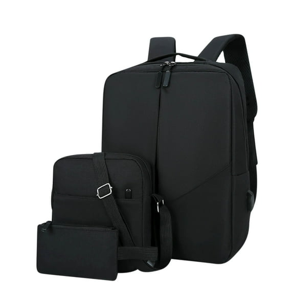 AnuirheiH Laptop Backpack Set of 3,15.6Inch Water Resistant Padded Computer Bag with USB Charging Port for Study Work, Durable Anti Theft College School Students Bookbag for Men Women Gifts