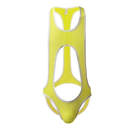 AnuirheiH Men's Lingerie Sexy All-in-One Mesh Breathable Bag Solid Color Underpants