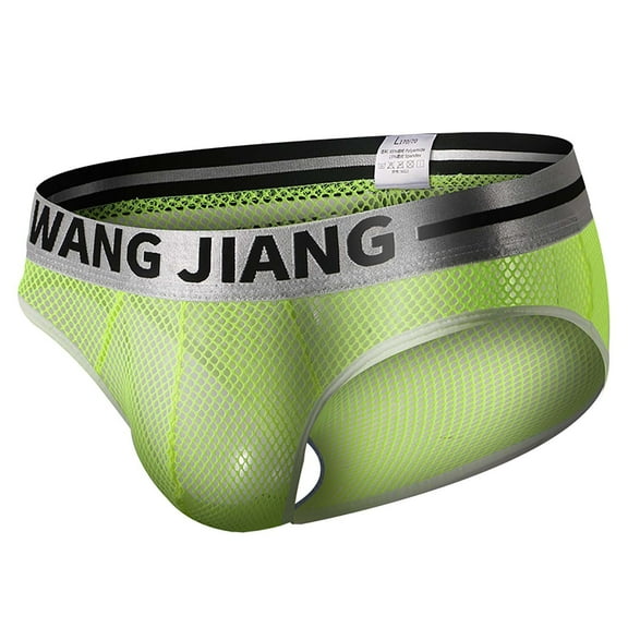 AnuirheiH Men's Lingerie Sexy Solid Color Low Waist Briefs Underpants