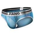 thumbnail image 1 of AnuirheiH Men's Lingerie Sexy Solid Color Low Waist Briefs Underpants, 1 of 4