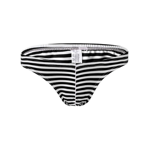 AnuirheiH Men's Lingerie Sexy Striped Low Waist Briefs Underpants 4$ off 2nd item