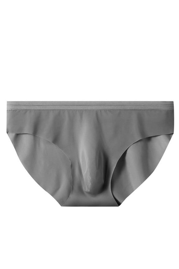Men's Lingerie Solid Color Ice Silk Seamless One Piece Briefs