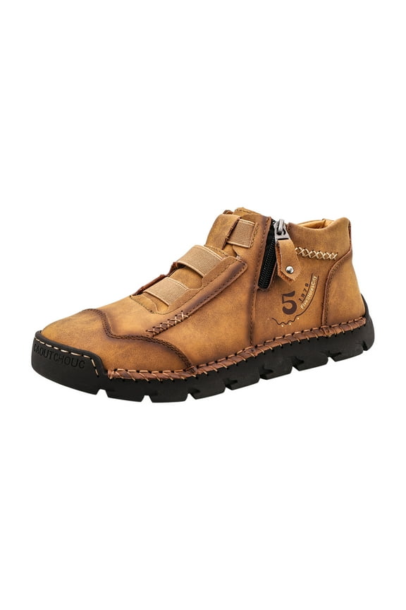Men's Shoes Casual Shoes High-top Leather Shoes Trendy Large Size Men's Shoes Boots, Breathable Driving Men's Shoes Shoes Trend 4$ off 2nd item