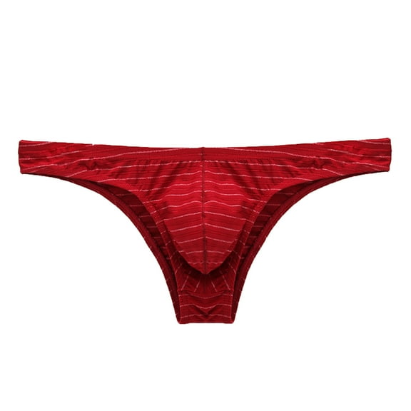 AnuirheiH Mens Underpants Briefs Low Waist Underwear Color Striped Printed Panties