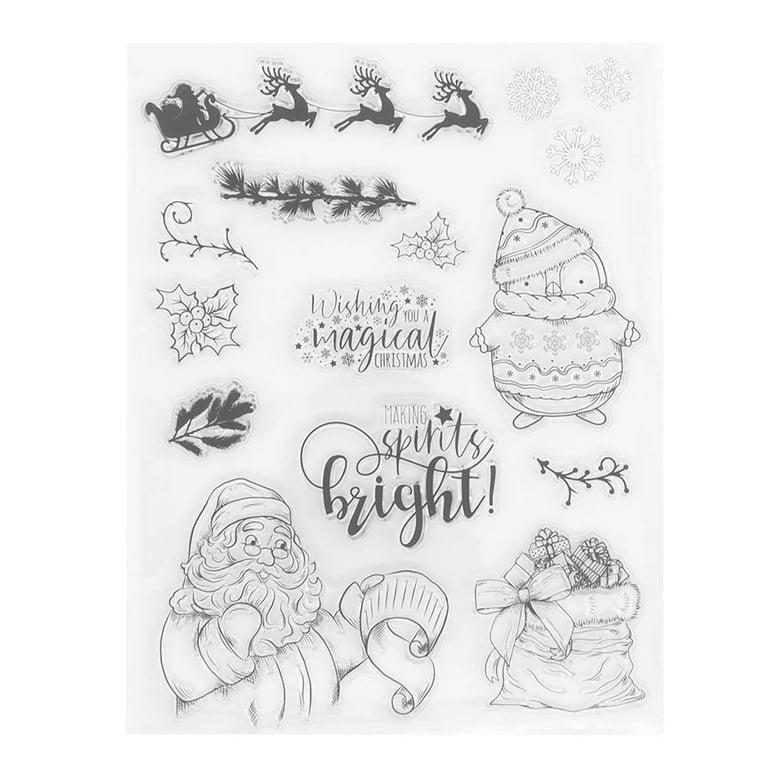 AnuirheiH Merry Christmas Blessing Words Clear Stamps for Card