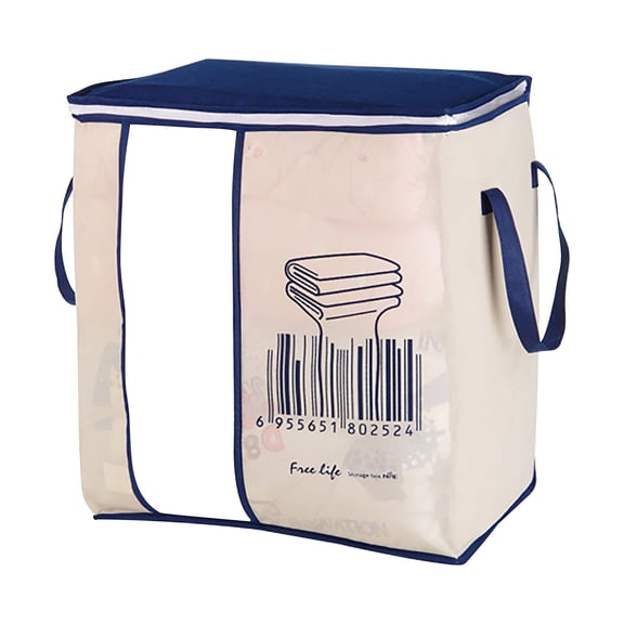 AnuirheiH Non-Woven Storage Bags,Clothes Storage Bins Foldable Closet Organizer Storage Containers with Durable Handles Thick Fabric for Clothing,Blanket,Comforters,Bed Sheets,Pillows and Toys