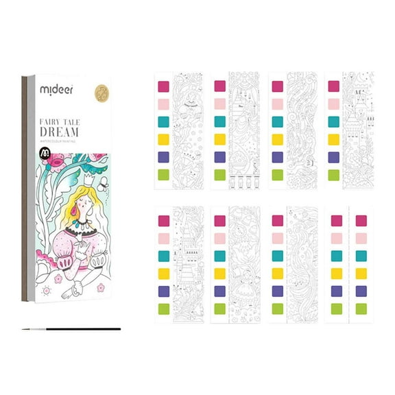 AnuirheiH Pocket Watercolor Painting Book,Wonderful forest Animal Paint with Water for Girls Kids Toddlers,Improve Your Child's Creativity and Concentration,Beginner Friendly