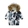 thumbnail image 1 of AnuirheiH Thicken Plush Warm Kids Down Coat Winter Hooded Long Boys Girls Cotton Down Jackets Outerwears Children Clothing 4-6$ off 2nd, 1 of 5