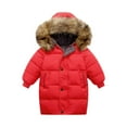thumbnail image 1 of AnuirheiH Thicken Plush Warm Kids Down Coat Winter Hooded Long Boys Girls Cotton Down Jackets Outerwears Children Clothing 4-6$ off 2nd, 1 of 5