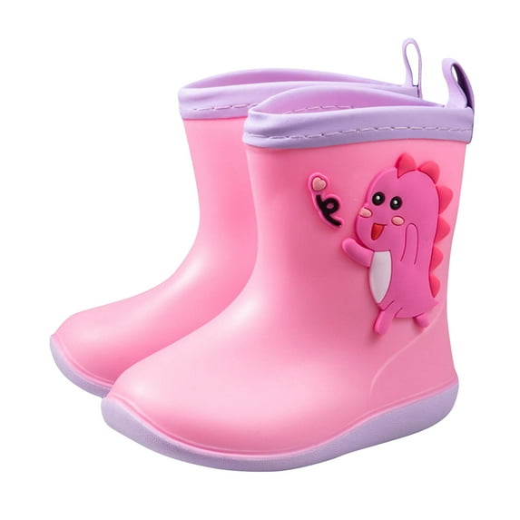 AnuirheiH Toddler Infant Kids Rainboots Baby Girls And Boys Cute Cartoon Dinosaur Rain Boots 4-6$ off 2nd