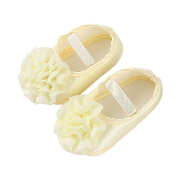 AnuirheiH Toddler Shoes Baby Girls Soft Bottom Net Yarn Infant Shoes Soft Flowers Bow Princess Shoes