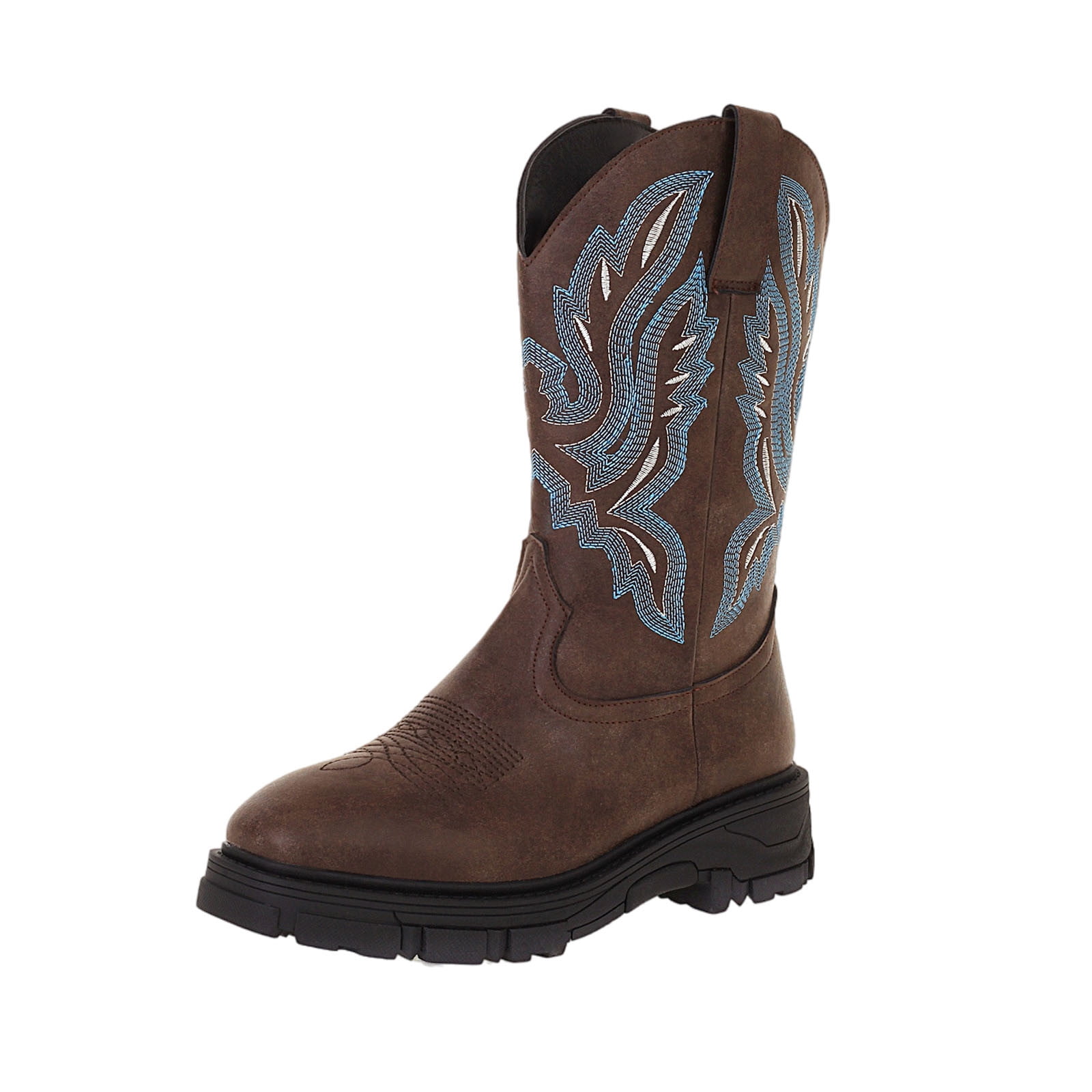 AnuirheiH Vintage Boots Embroidered Leather Boots Kuwait Ubuy