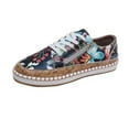 thumbnail image 1 of AnuirheiH Women Lace-up Canvas Shoes Flat Denim Women Shoes 4-6$ off 2nd, 1 of 4