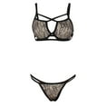 thumbnail image 1 of AnuirheiH Women Lingerie Corset Lace Free Wire Racy Muslin Sleepwear Underwear Tops+Briefs, 1 of 9