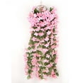 Anuirheih 2Pcs Artificial Hanging Flowers for Outdoor, Fake Violet
