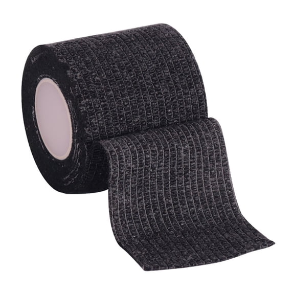 Anuirheih 2Pcs Athletic Tape Self Adhesive Bandage Wrap, 15FT Long 2Inch Width First Aid Tape Elastic Sports wrap Bandage for Sports, Wrist, Ankle(Black)