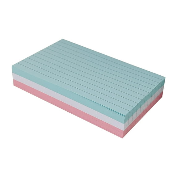 Anuirheih 3 Pads Lined Notes 3x5inch Self Notes Pad Colorful Rectangle Notes for Office, Home, 150 Sheets/Pad