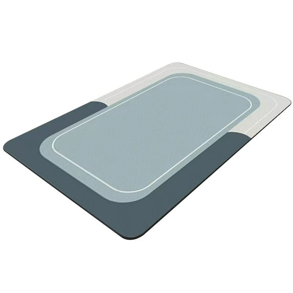 Anuirheih Bathroom Mat, Quick Dry Floor Mats Washable Non-Slip Bathroom Rugs Shower Rug for Bathtub Shower Room(Navy,31.5x19.7inch)