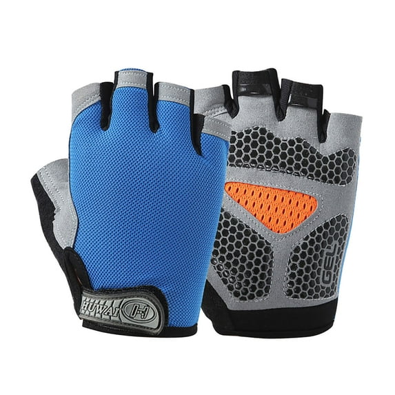 Anuirheih Bike Gloves, Half Finger Cycling Gloves for Men/Women, Bike Accessories for Cycling,Gym,Training,Outdoor(Blue,M)