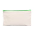 thumbnail image 1 of Anuirheih Blank Canvas Zipper Pouch for DIY Craft, Pencil Case Makeup Bags with Colored Zipper Cosmetic Bag Travel Bags(M,Green）, 1 of 5