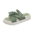 thumbnail image 1 of Anuirheih Bow Knot Soft Sole Comfort Flip Flop Beach Sandals Sandals Women (Green), 1 of 4