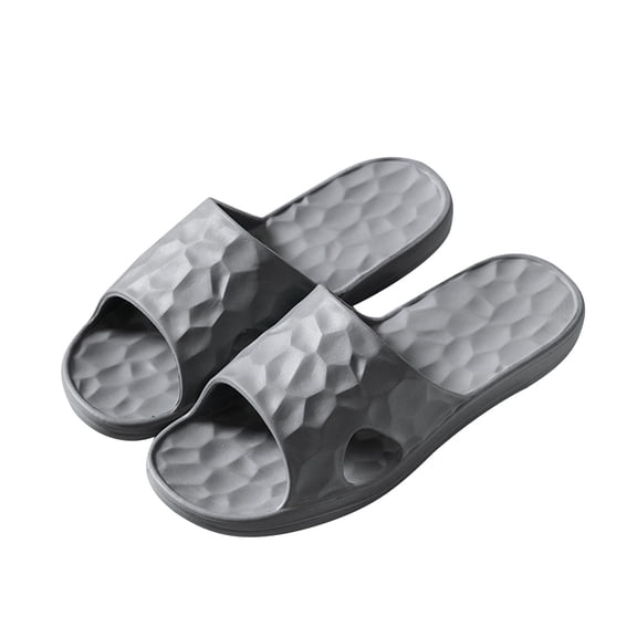 Anuirheih Slip on Sandals Women,Non-slip Soft Bottom Bathroom Household Non-slip Lightweight Slippers Non-slip Soft Bottom Bathroom Household Lightweight Slippers(Dark Gray)