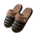 thumbnail image 1 of Anuirheih Clearance Slip on Sandals Women,Womens Mens Lychee Bubble Slippers Slip-on Plush Warm Home Slippers Comfortable Thick Bottom Slippers(Black), 1 of 5