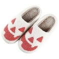 thumbnail image 1 of Anuirheih Clearance Slip on Sandals Women,Halloween Pumpkin Warm Winter Cotton Slippers Couple Thick Sole Soft Sole Shoes Thickened And Non Slip(Red), 1 of 1