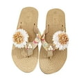 thumbnail image 1 of Anuirheih Clearance Slip on Sandals Women,Summer Women Slippers Seaside Fashion Flops Flowers Beach Shoes Flip Flops(White), 1 of 9