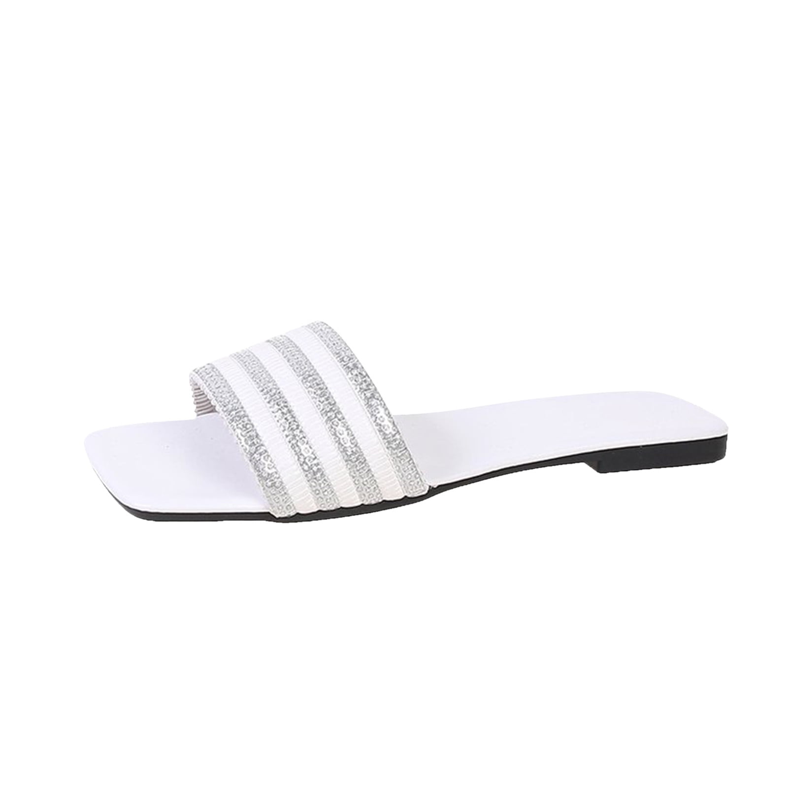 Anuirheih Clearance Slip On Sandals Womenwomans One Line Sandals Flat Slippers Color 3490