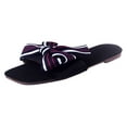 thumbnail image 1 of Anuirheih Slip on Sandals Women,Women Beach Breathable Bowknot Sandals Home Slipper Flip-Flops Flat Shoes(Black), 1 of 6