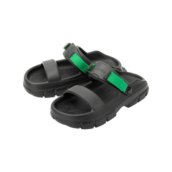 Anuirheih Slip on Sandals Women,Women Men Anti-Slip Couple Sandals Open Toe Summer Slippers Casual Beach Shoes(Black)