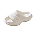 thumbnail image 1 of Anuirheih Slip on Sandals Women,Women Men Home Couple Antiskid Thick Sole Shoes Indoor Outside Soft Soled Slippers(White), 1 of 8