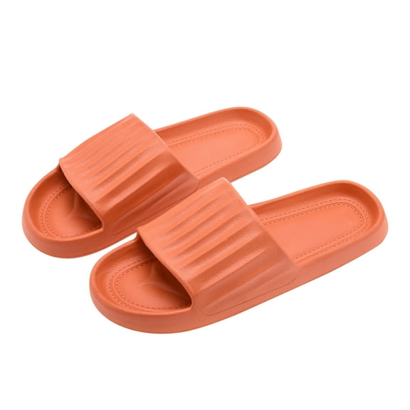 Anuirheih Slip on Sandals Women,Women Men Slippers Home Couple Shoes Indoor Outside Soft Soled Slippers(Orange)