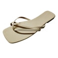 thumbnail image 1 of Anuirheih Clearance Slip on Sandals Women,Women's Flat Shoes Ladies Beach Sandals Summer Non-Slip Causal Slippers Flip Flops(Beige), 1 of 7